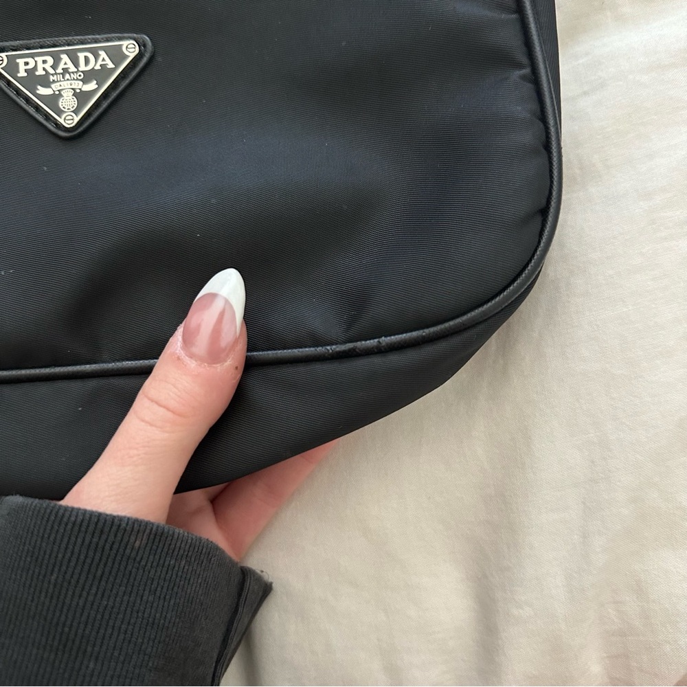 Prada Black Nylon Chain Shoulder Bag - Picture 6 of 7